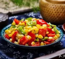 Green Pepper Stir-fried with Corn