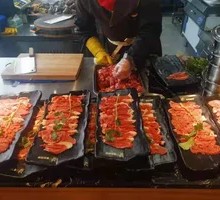 Freshly Sliced Donkey Belly Meat