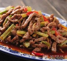 Celery and Beef Strips