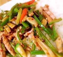 Green Pepper Shredded Pork Rice