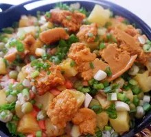 Oil-Infused Crab Roe Potato Rice