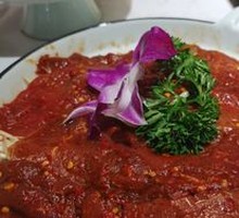 Sliced Beef with Green and Red Peppers