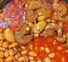 Braised pork intestine with soybeans