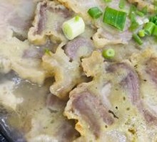 Sautéed Pork Belly and Soybean Soup Rice in Clay Pot