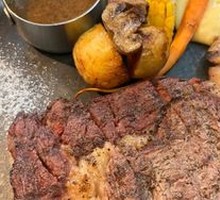 Smoked and Grilled Grain-Fed Ribeye Steak