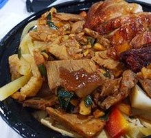 Grilled Meat and Spicy Chicken Rice