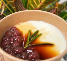 Red Bean Caramel Tofu Pudding