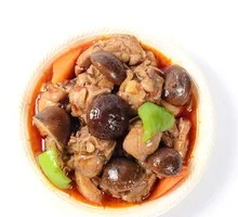 Stewed Chicken with Mushrooms Rice Bowl