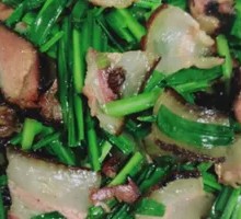 Wild Chives with Old Sausage