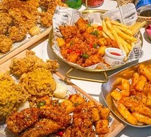 Fried Chicken Cheese Pot
