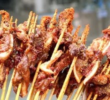 Fried Crispy Bone Skewers