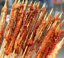 Fried Duck Intestine Skewers