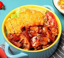 Chicken Cutlet with Pig Intestine