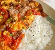 Tomato Beef Scrambled Egg Rice