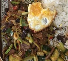 Pickled Chili Pork Liver Rice