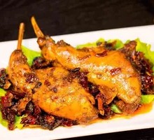Roasted Rabbit Whole with Two Flavors