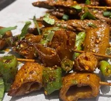 Fresh Chili Pork Intestine Skewers