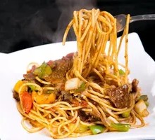 Pepper Beef Spaghetti