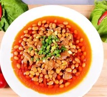 Braised pork intestine with soybeans