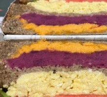 Purple Sweet Potato Crispy Pork Floss Soft Egg Sandwich