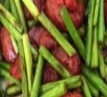 Garlic Shoot and Sausage