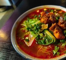 Pork Rib Noodle with Hand-Cut Noodles and Rice Vermicelli