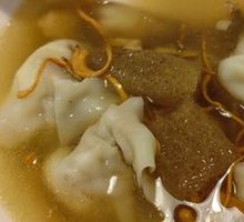 Chicken Bamboo Shoot Soup with Shrimp Dumplings and Crab Roe