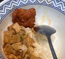 Mapo Tofu and Fried Chicken Rice Platter