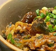 Preserved Egg with Green Pepper and Eggplant Mash