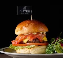 Smoked Salmon Beef Burger