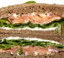 Whole Wheat Smoked Salmon Sandwich