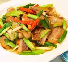 Sautéed Garlic Shoots with Preserved Pork