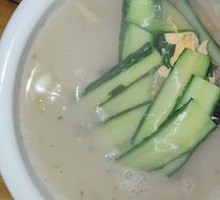 Cucumber and Century Egg Soup
