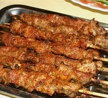 Lamb Skewers on Red Willow Branches