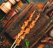 Charcoal-Grilled Chicken Skin Skewers