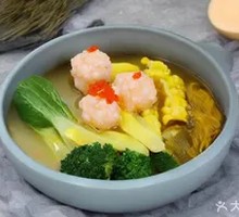 Golden Soup Shrimp Dumpling Rice