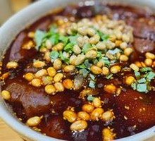 Pork Intestine and Blood Curd Stew