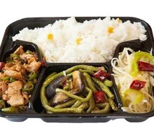 Two Meat Dishes and One Vegetarian