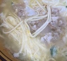 Stewed Chicken Milk Noodle Soup with Egg