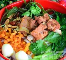 Spicy Pork Rib Noodles in Red Soup