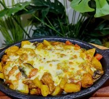Curry Chicken Fried Rice Bake