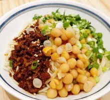 Spicy Broad Noodles with Pea Paste