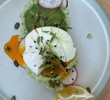Avocado Poached Egg Open Sandwich