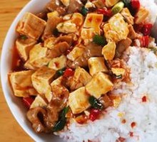 Tofu and Intestine Rice Bowl