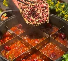Nine-grid Red Soup Hot Pot