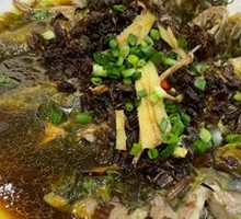 Steamed Wandering Fish with Preserved Mustard Greens