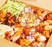 Cumin Crispy Chicken Rice and Beverage