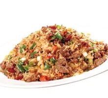 Green Vegetable Beef Egg Fried Rice