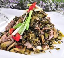 Pickled Vegetable and Mushroom Pork Rice