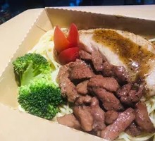 Beef Tenderloin and Chicken Cutlet Light Meal